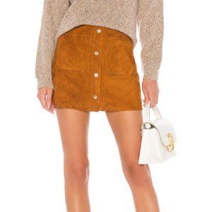 FRAME  Patch Pocket Suede Skirt